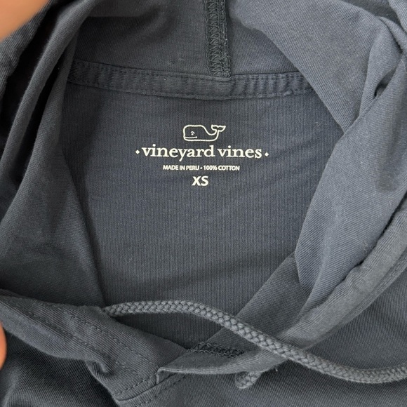 Vineyard Vines Women's Whale Lax Long Sleeve Hoodie Tee T-shirt Lacrosse Navy XS - Picture 5 of 11